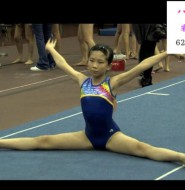 实拍腼腆的香港小学生组自由体操比赛loli